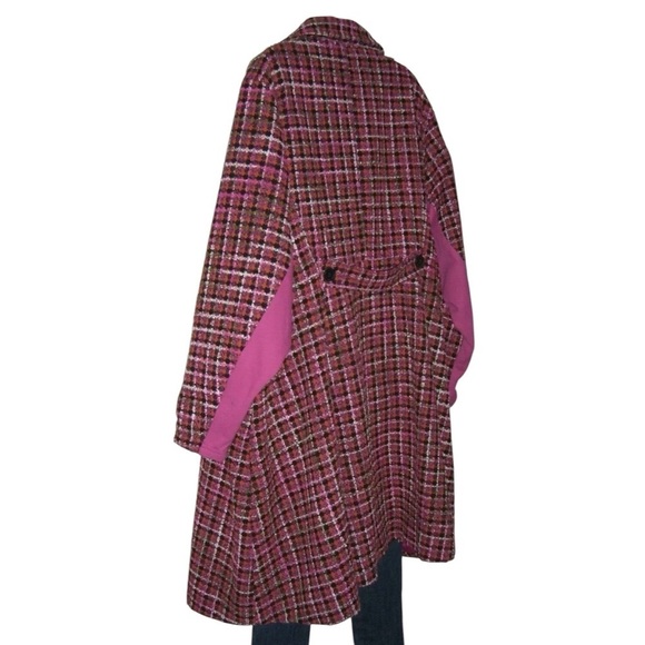 Torrid Coat Pink Pea Trench Boucle Parisian Kate Middleton Preppy Plus Tweed 5X - Picture 8 of 16